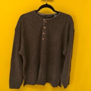 Jhane Barnes Brown Wool Blend Sweater Medium